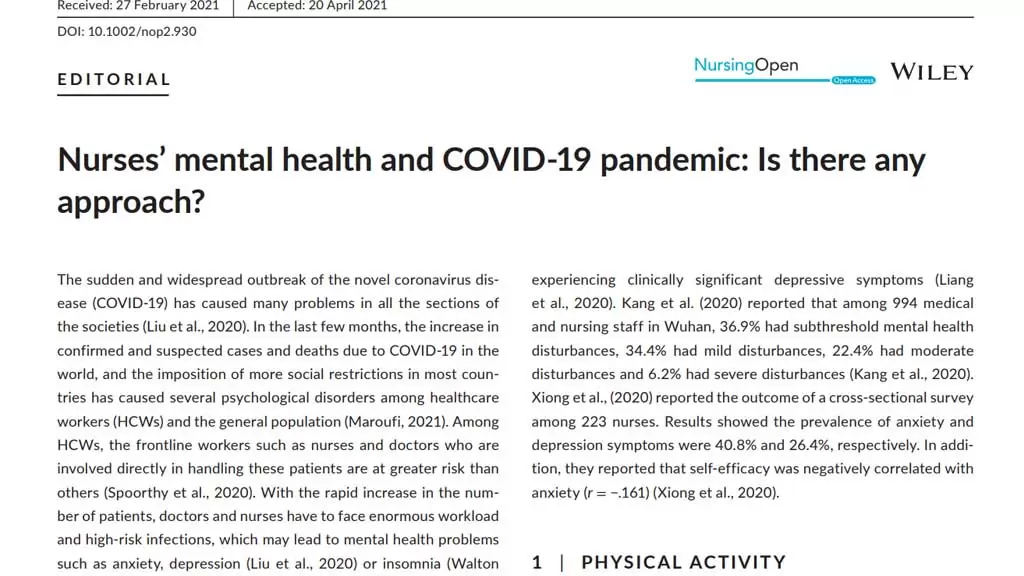 کرونا و ورزش در کادر درمان