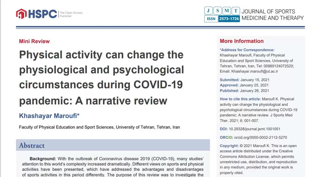 کرونا و ورزش