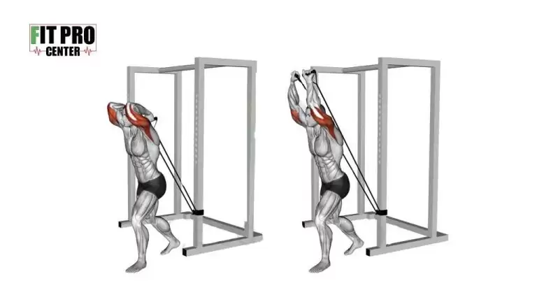 پشت بازو با کش از پشت